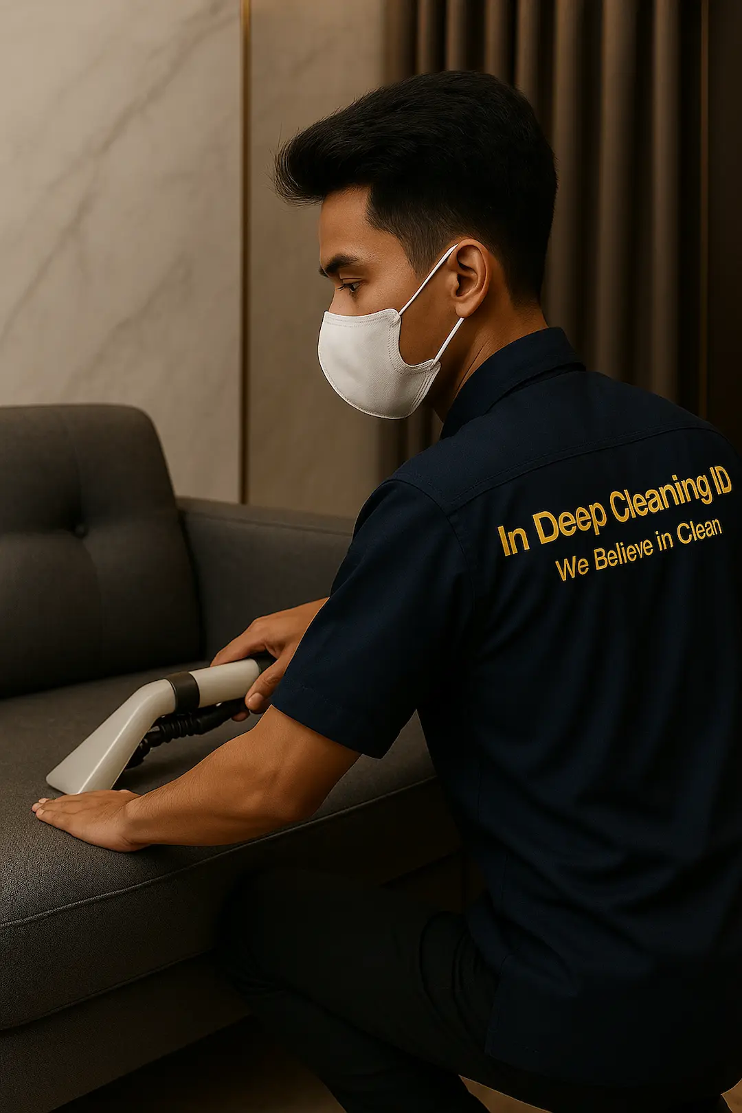Hasil cuci kasur profesional - Indeep Cleaning
